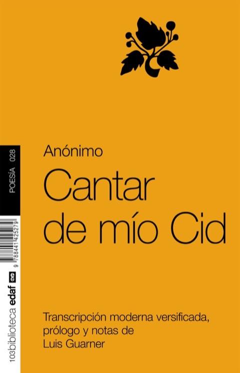 Portada de Cantar de mío Cid